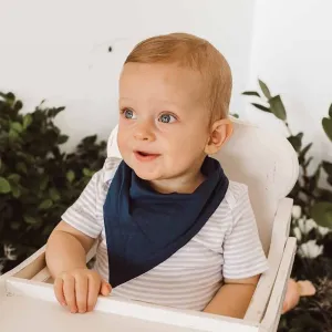 Navy Organic Dribble Bib